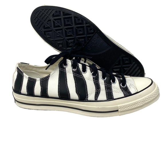 Converse Chuck 70 Sneakers Men's Size Egret Canvas Black Shoes Low Top 168906C - Picture 8 of 10